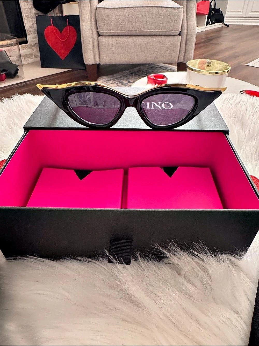 Valentino V-Goldcut II Cat-Eye Sunglasses (VLS-114A)